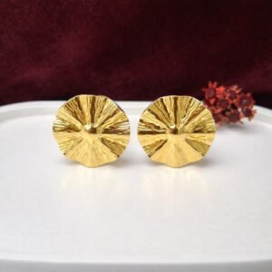 Brinco disco texturizado dourado