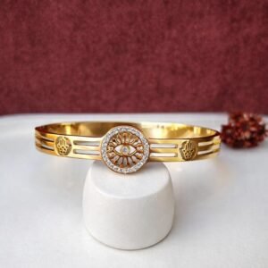 Bracelete olhar solar com Hamsá dourado