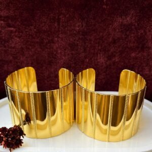 Conjunto de braceletes imperial dourado