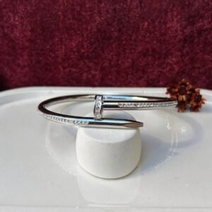 Bracelete traço cravejado Aço 316L