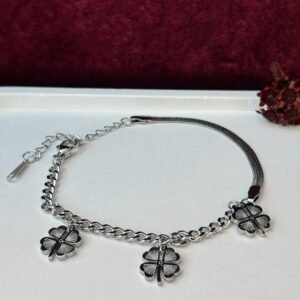 Pulseira trevo triplo Aço 316L