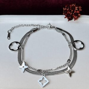 Pulseira com pingentes vazados Aço 316L