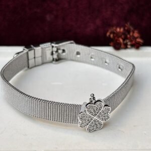 Pulseira trevo brilhante Aço 316L