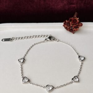 Pulseira corações classica Aço 316L