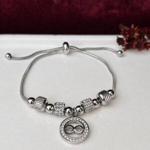 Pulseira ajustavel simbolo infinito Aço 316L